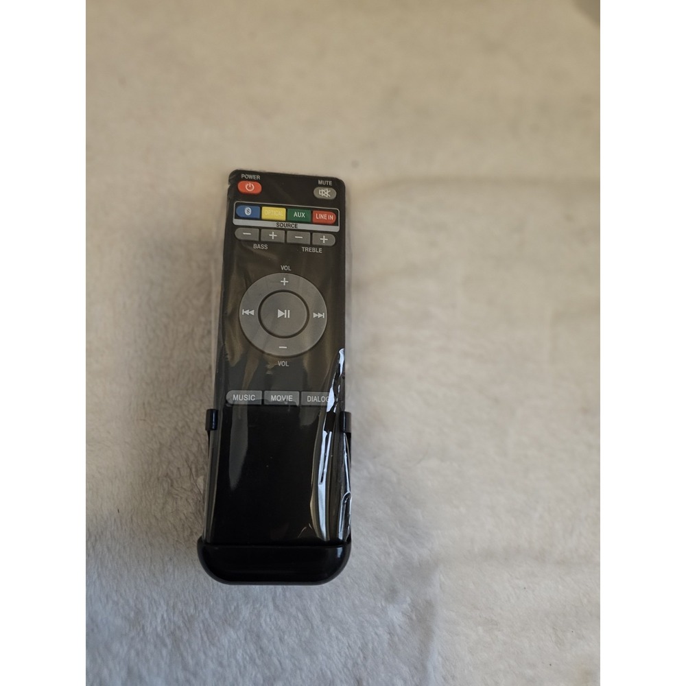 Soundbar Remote Control w/ Wall Mount Holder Optical AUX Line In Bass Treble